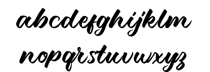 Debutan Brush Script Font LOWERCASE