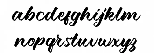 Debutan Brush Script  Font LOWERCASE