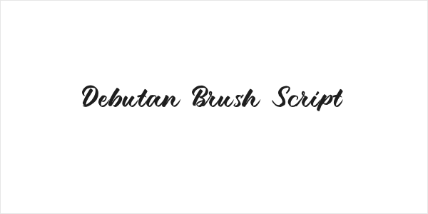 Debutan Brush Script Logo