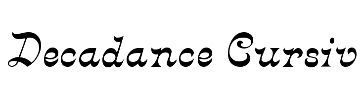 Decadance Cursiv  नि: शुल्क फ़ॉन्ट्स डाउनलोड