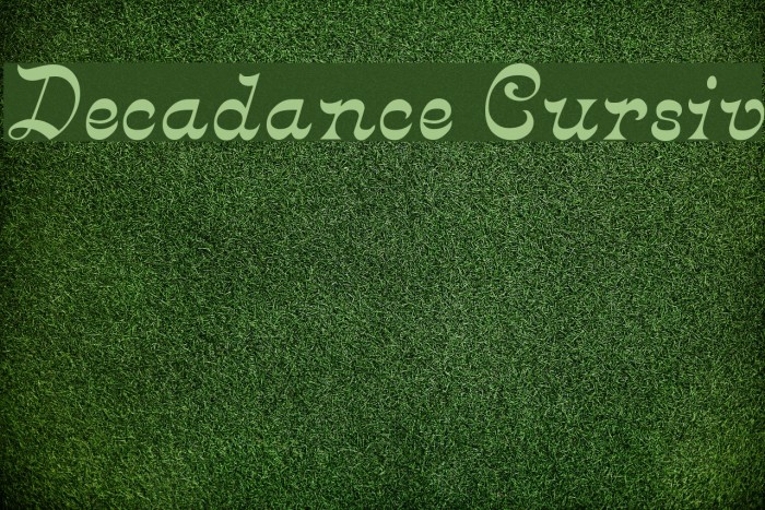 Decadance Cursiv Font examples