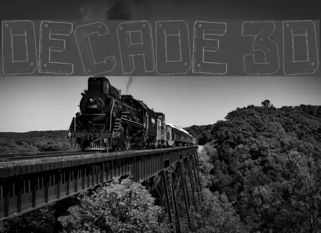 Decade 3d Font examples