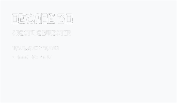 Decade 3d Business Card