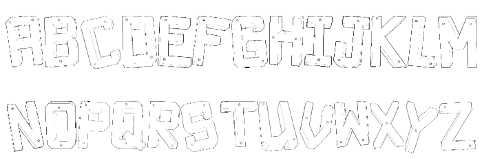 Decade 3d Font LOWERCASE