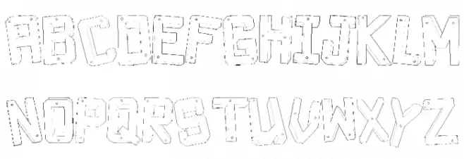 Decade 3d Font Litere mici