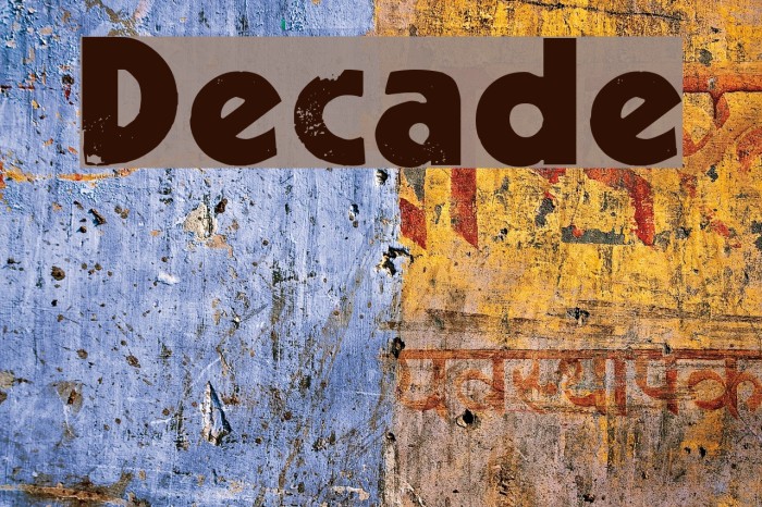 Decade Font examples