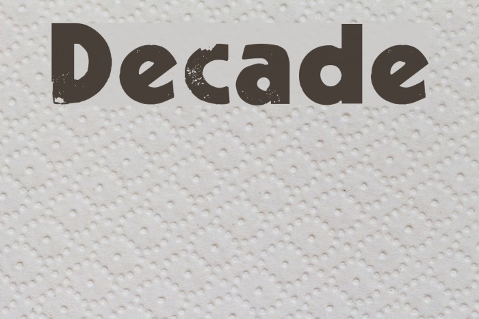 Decade Font examples