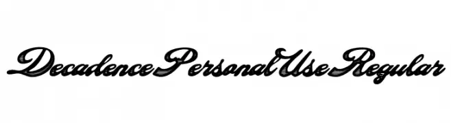 Decadence Personal Use Regular  Frei Schriftart Herunterladen