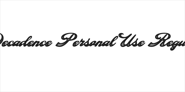 Decadence Personal Use Regular Logo