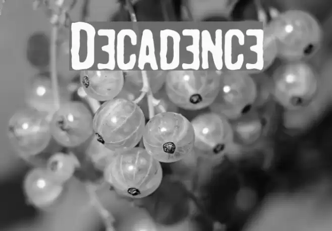 Decadence Font examples