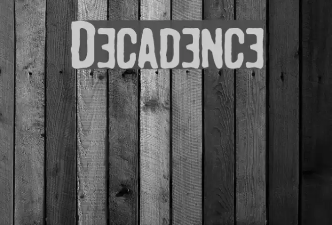 Decadence Font examples