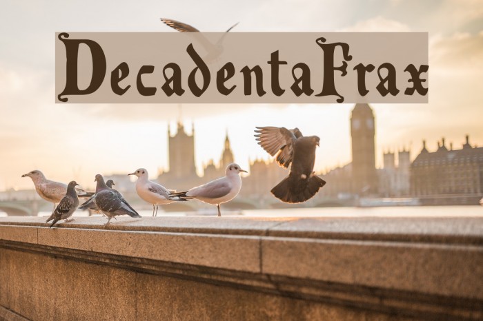 DecadentaFrax Font examples