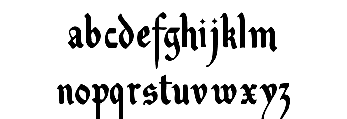 DecadentaFrax Font LOWERCASE