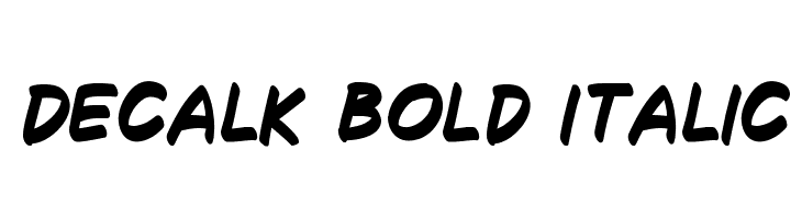 Decalk Bold Italic  Скачать бесплатные шрифты