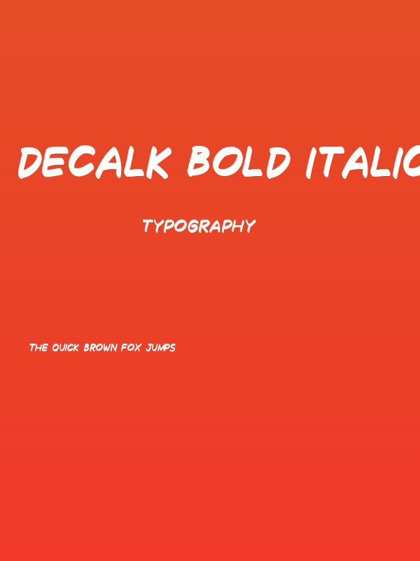 Decalk Bold Italic Poster