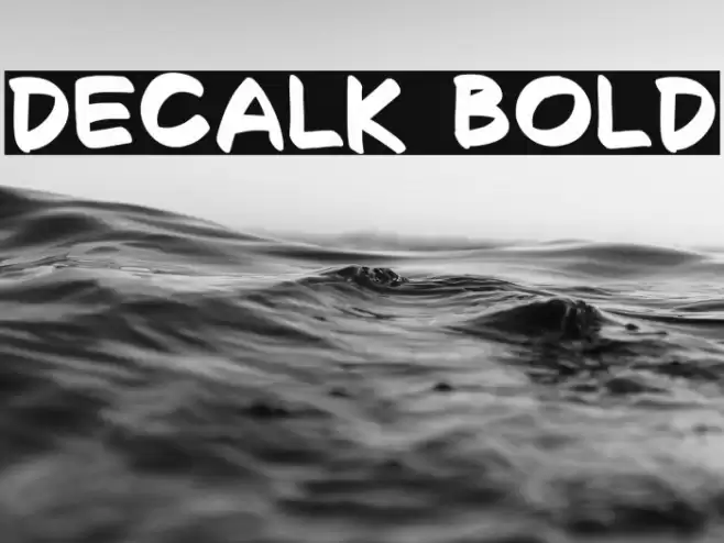 Decalk Bold Font examples