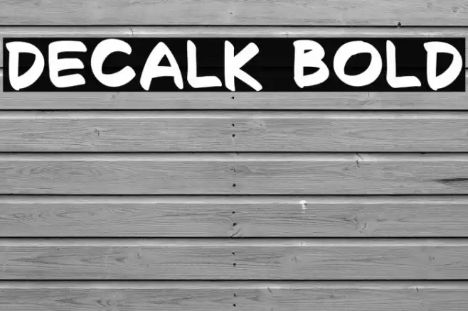 Decalk Bold Font examples