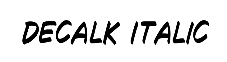 Decalk Italic  font caratteri gratis