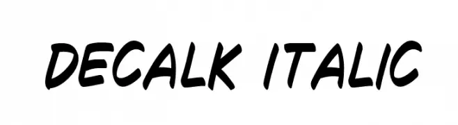 Decalk Italic  Frei Schriftart Herunterladen