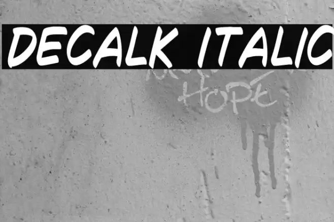 Decalk Italic Example 1