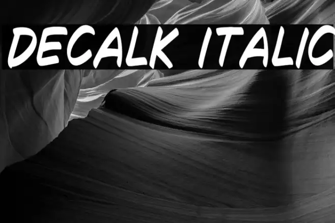 Decalk Italic Example 2