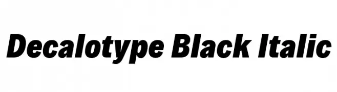 Decalotype Black Italic  baixar fontes gratis