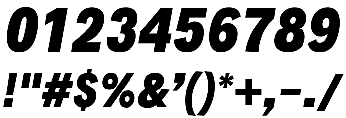 Decalotype Black Italic Font OTHER CHARS