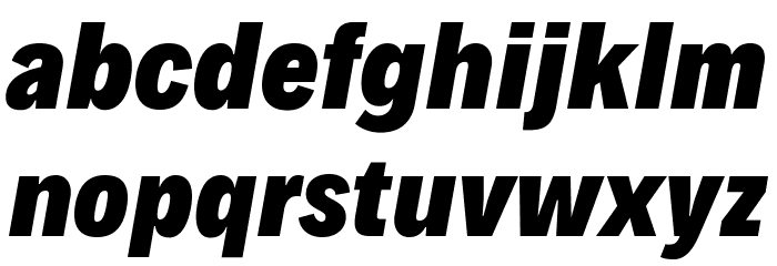 Decalotype Black Italic Font LOWERCASE