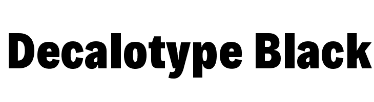 Decalotype Black  font caratteri gratis