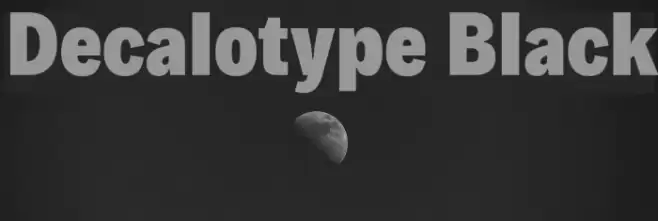 Decalotype Black Font examples