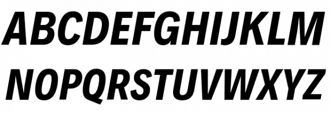 Decalotype Bold Italic Schriftart Groß