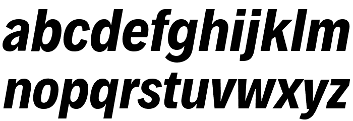 Decalotype Bold Italic Font LOWERCASE