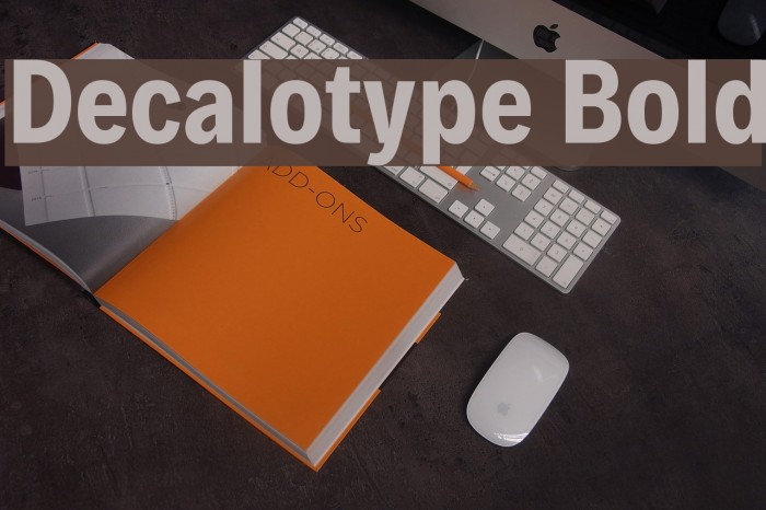 Decalotype Bold Font examples