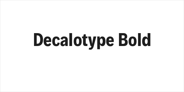 Decalotype Bold Logo