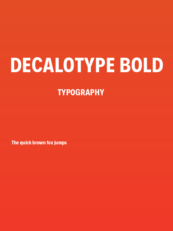 Decalotype Bold Poster