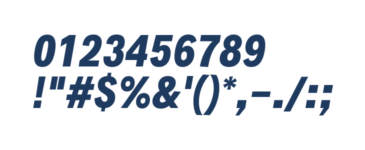 Decalotype ExtraBold Italic Other Characters