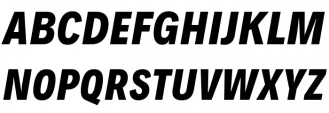 Decalotype ExtraBold Italic 字体 大写