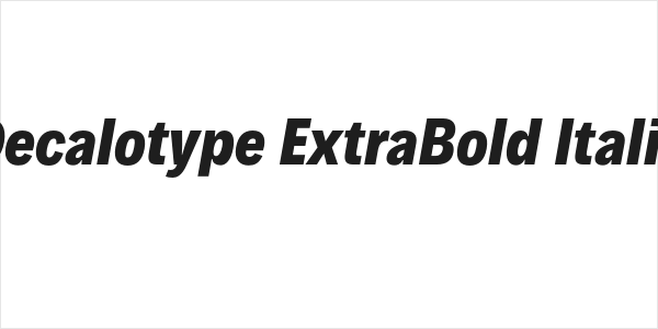 Decalotype ExtraBold Italic Logo