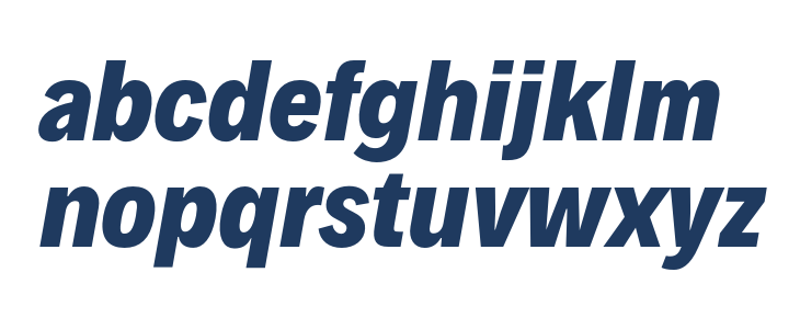 Decalotype ExtraBold Italic Lowercase