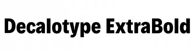 Decalotype ExtraBold  baixar fontes gratis