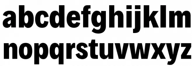 Decalotype ExtraBold Schriftart Kleinbuchstaben