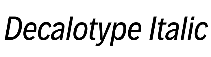 Decalotype Italic  フリーフォントのダウンロード
