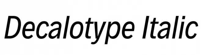 Decalotype Italic  baixar fontes gratis