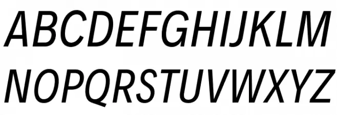 Decalotype Italic फ़ॉन्ट अपरकेस