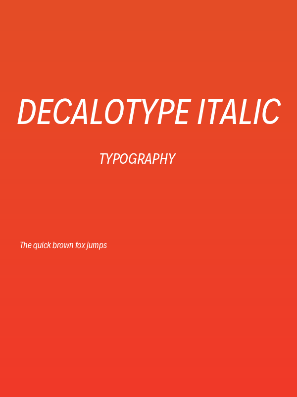 Decalotype Italic Poster