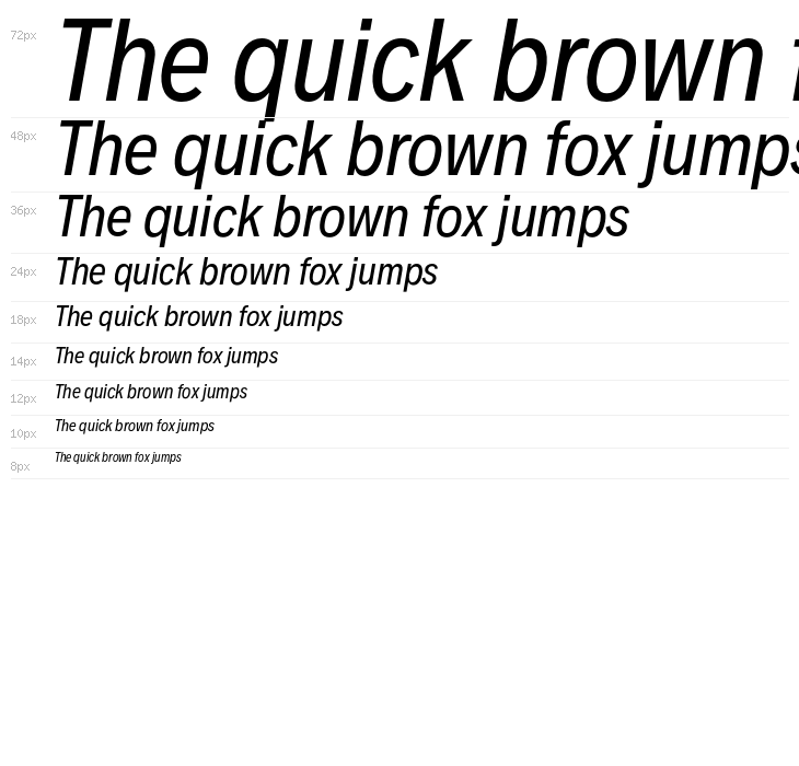 Decalotype Italic Waterfall