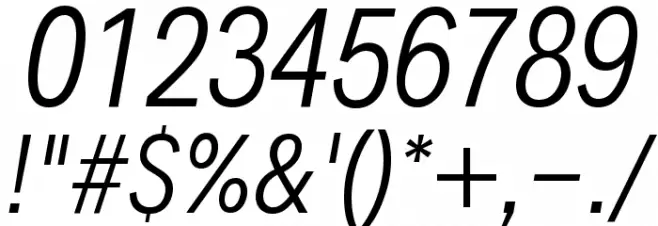 Decalotype Light Italic Font OTHER CHARS