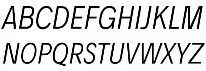 Decalotype Light Italic 字体 大写