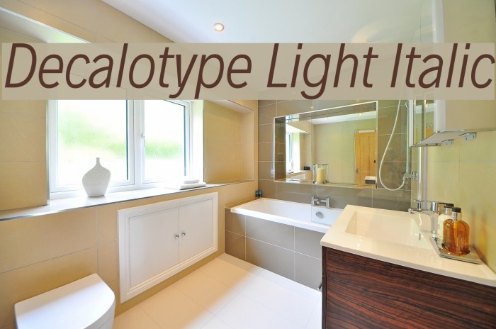 Decalotype Light Italic Example 2