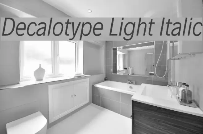 Decalotype Light Italic Font examples